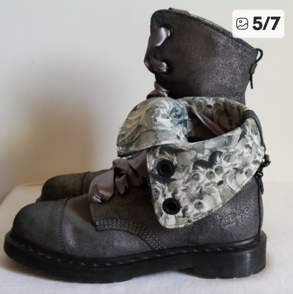 Dr Marten Metallic Aimilie Combat Boots. Womens Size 8 - Picture 4 of 5